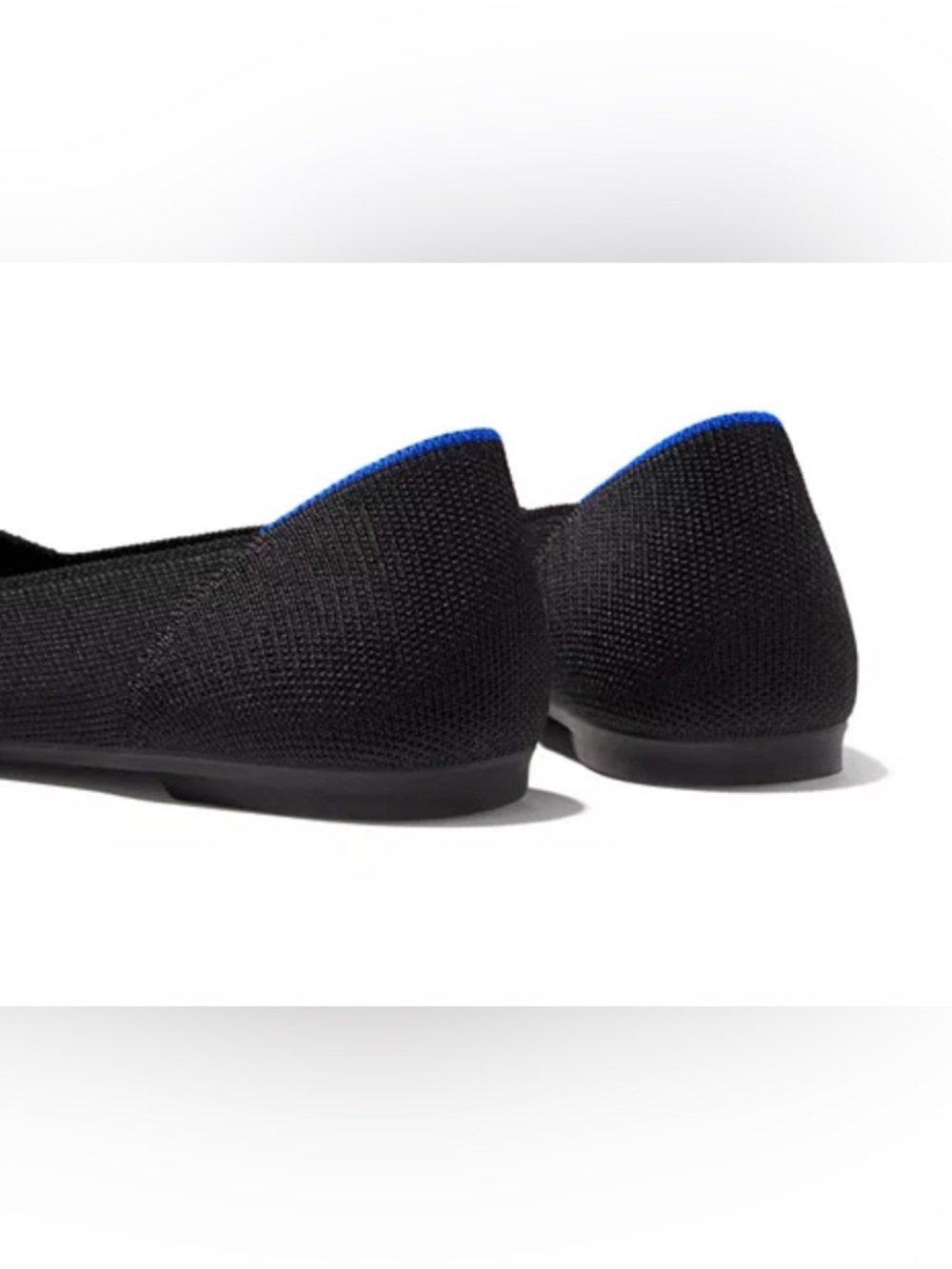 NIB [Rothy's] The Point II Flats Pointed Knit Flat Slip-On Shoes Black Women's 6 - Picture 4 of 13